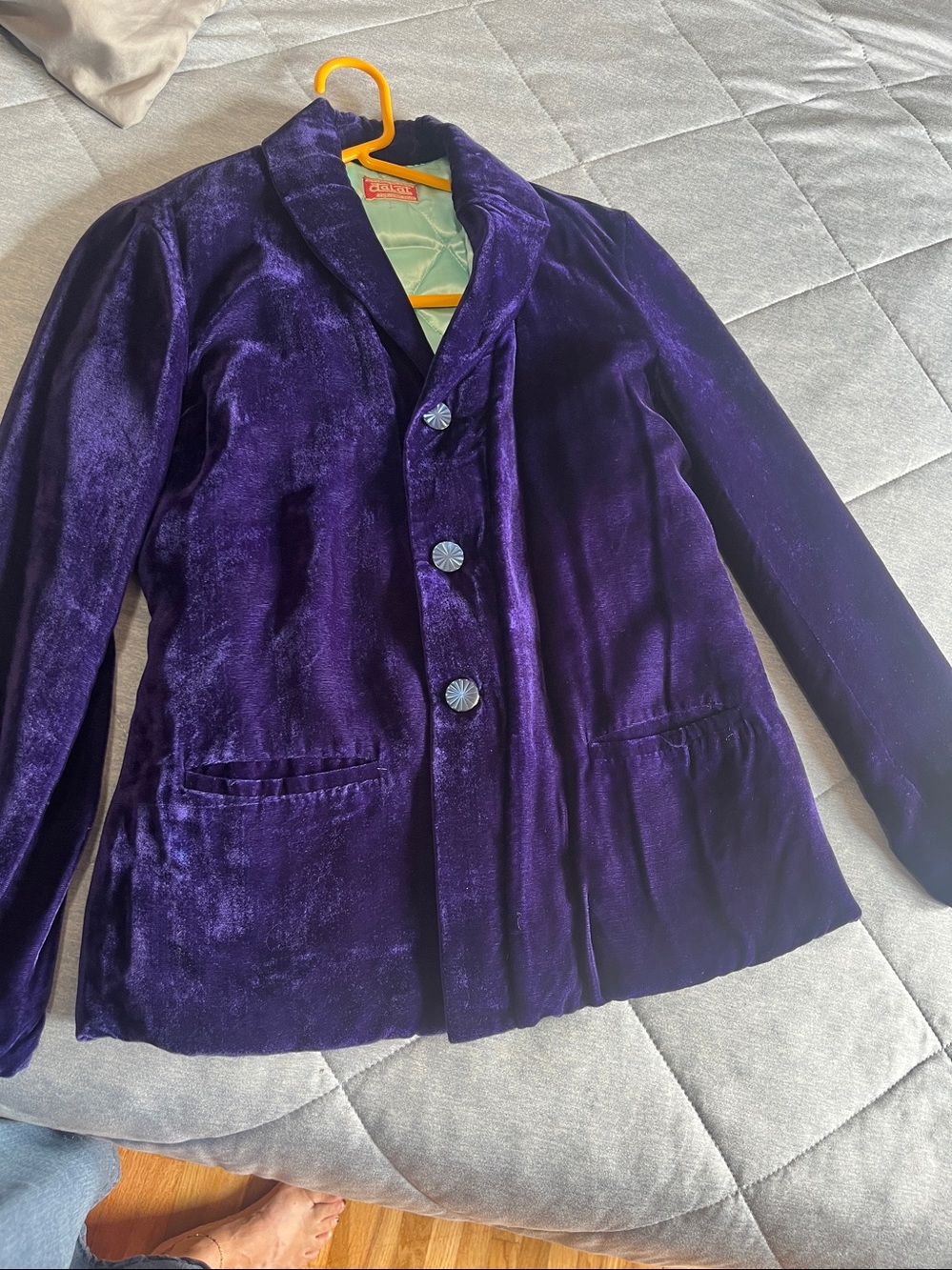 Vintage Dalat Deep Purple Coat.
